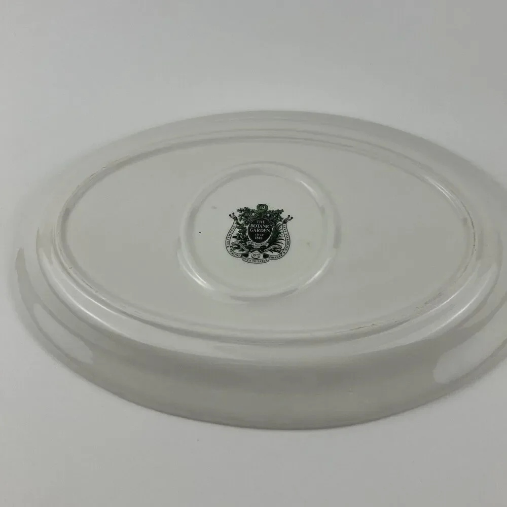 Vintage Portmeirion Botanic Garden Porcelain Oval Platter Bowl Flower